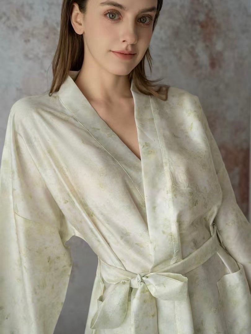 Women's TENCEL Wrap Robe | Soft Mid-Calf Loungewear Robe | Lian Loungewear
