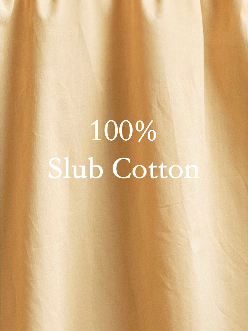 Slub cotton fabric detail