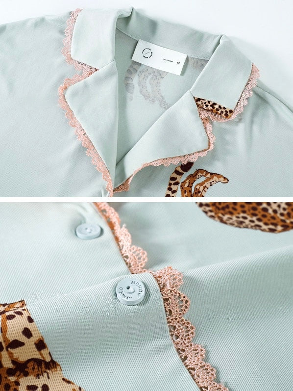 Leopard Lyocell three-piece set