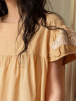 Cotton nightdress embroidery detail