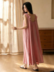 Cotton gauze slip dress side pocket detail