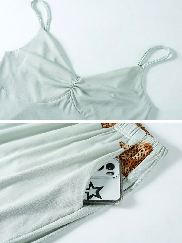 Silky Lyocell leopard cami