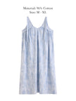 Blue pure cotton cami slip dress