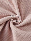 Lian Loungewear light pink ruffle cotton gauze nightgown - front