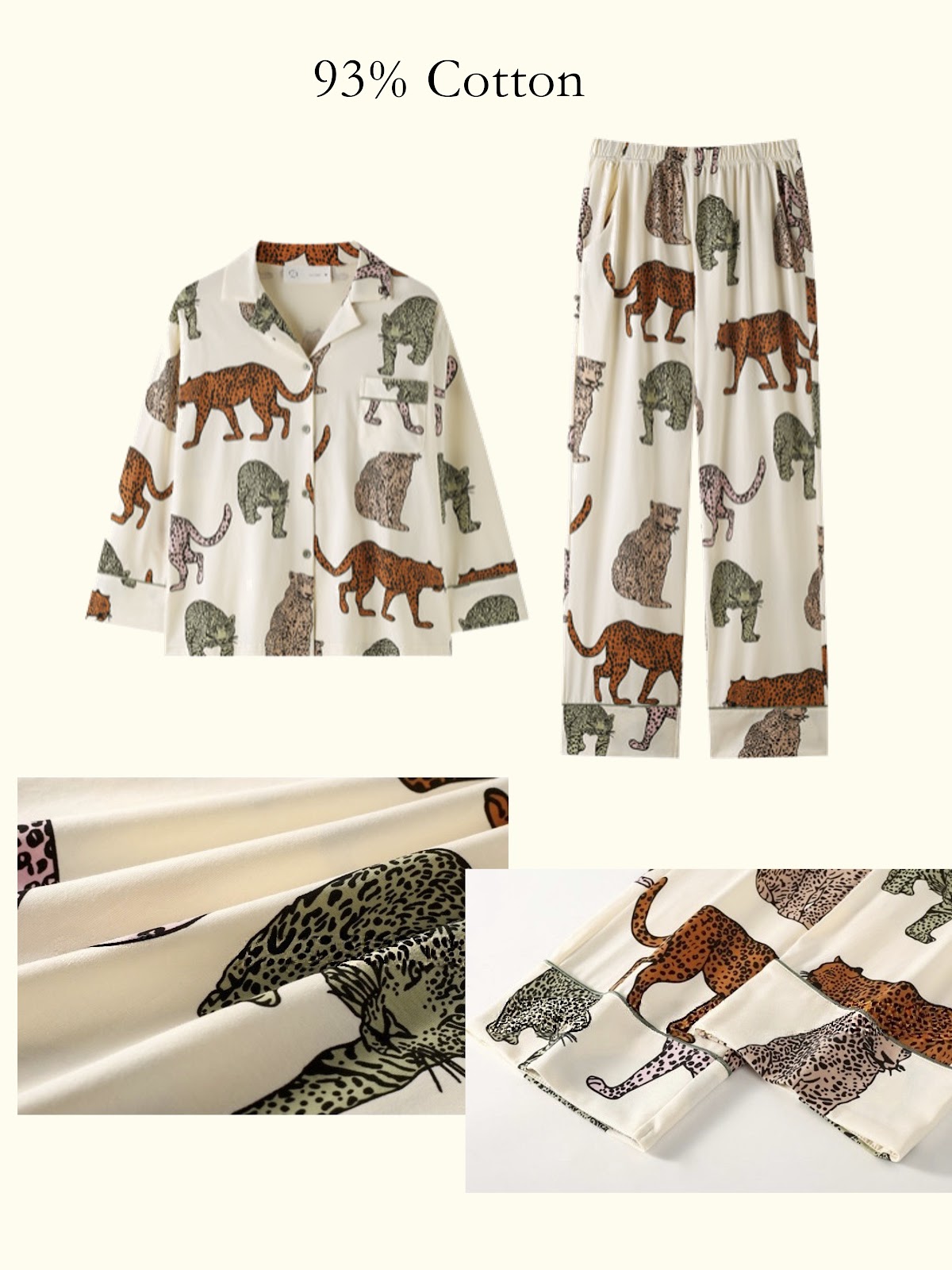 Lian Loungewear leopard Lyocell long-sleeve cardigan