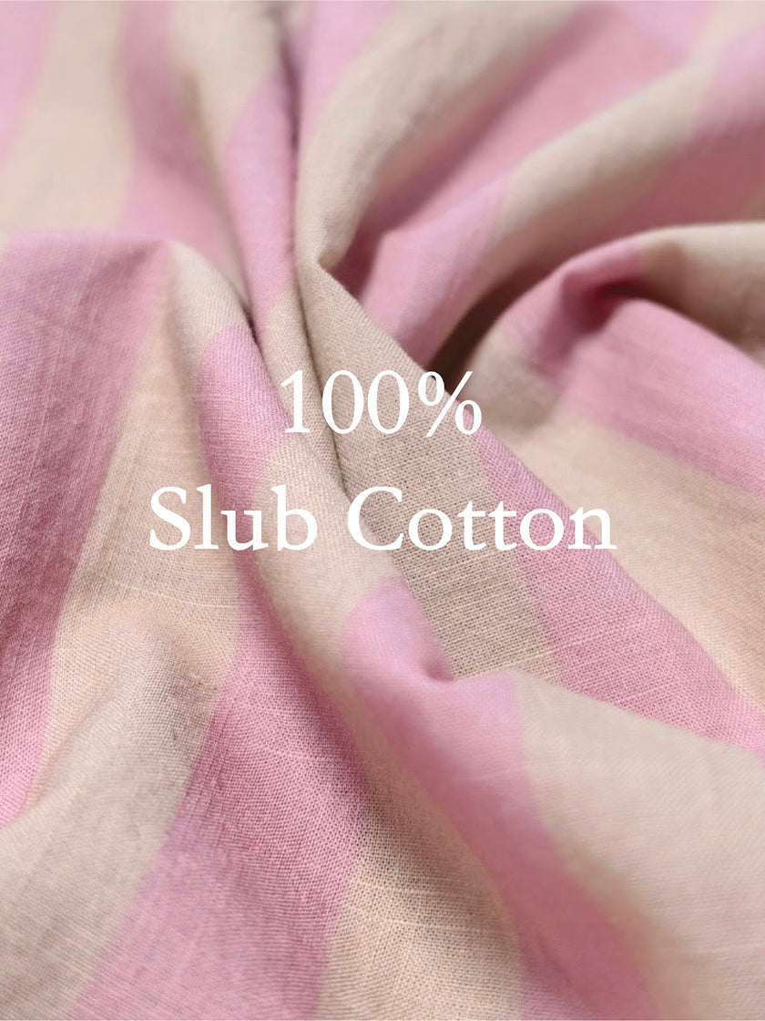 Slub cotton fabric detail