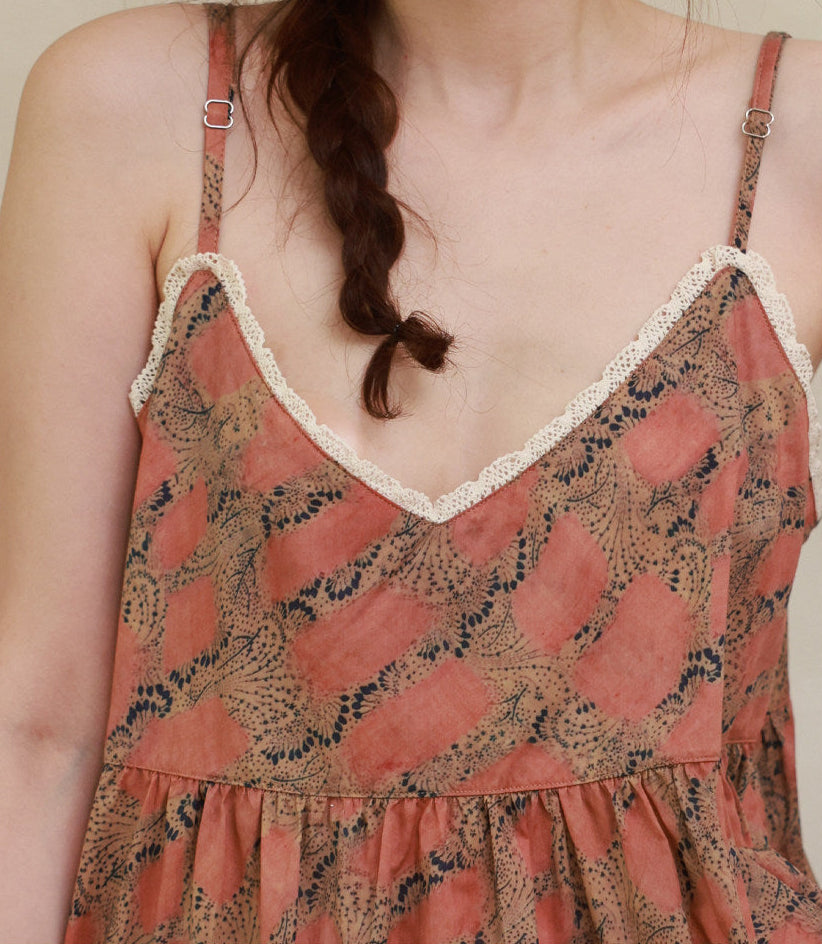 3‑Piece Bamboo Cotton Pajama Set with Robe | Rouge Bloom | Lian