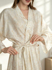 Women's TENCEL Wrap Robe | Botanical Kimono Dressing Gown | Lian Loungewear