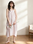 Lyocell Camisole Nightdress | Soft Pink Sleeveless Midi Dress