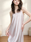 Lyocell Camisole Nightdress | Soft Pink Sleeveless Midi Dress