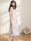Lyocell Camisole Nightdress | Soft Pink Sleeveless Midi Dress