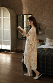 Silk Lounge Dress with Floral Print | Premium Silk Sleepwear | Lian