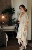 Silk Lounge Dress with Floral Print | Premium Silk Sleepwear | Lian