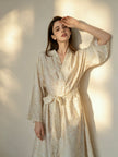 Women's TENCEL Wrap Robe | Botanical Kimono Dressing Gown | Lian Loungewear