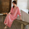Gauze Cotton Tassel Lounge Dress - Summer Breathable Kaftan