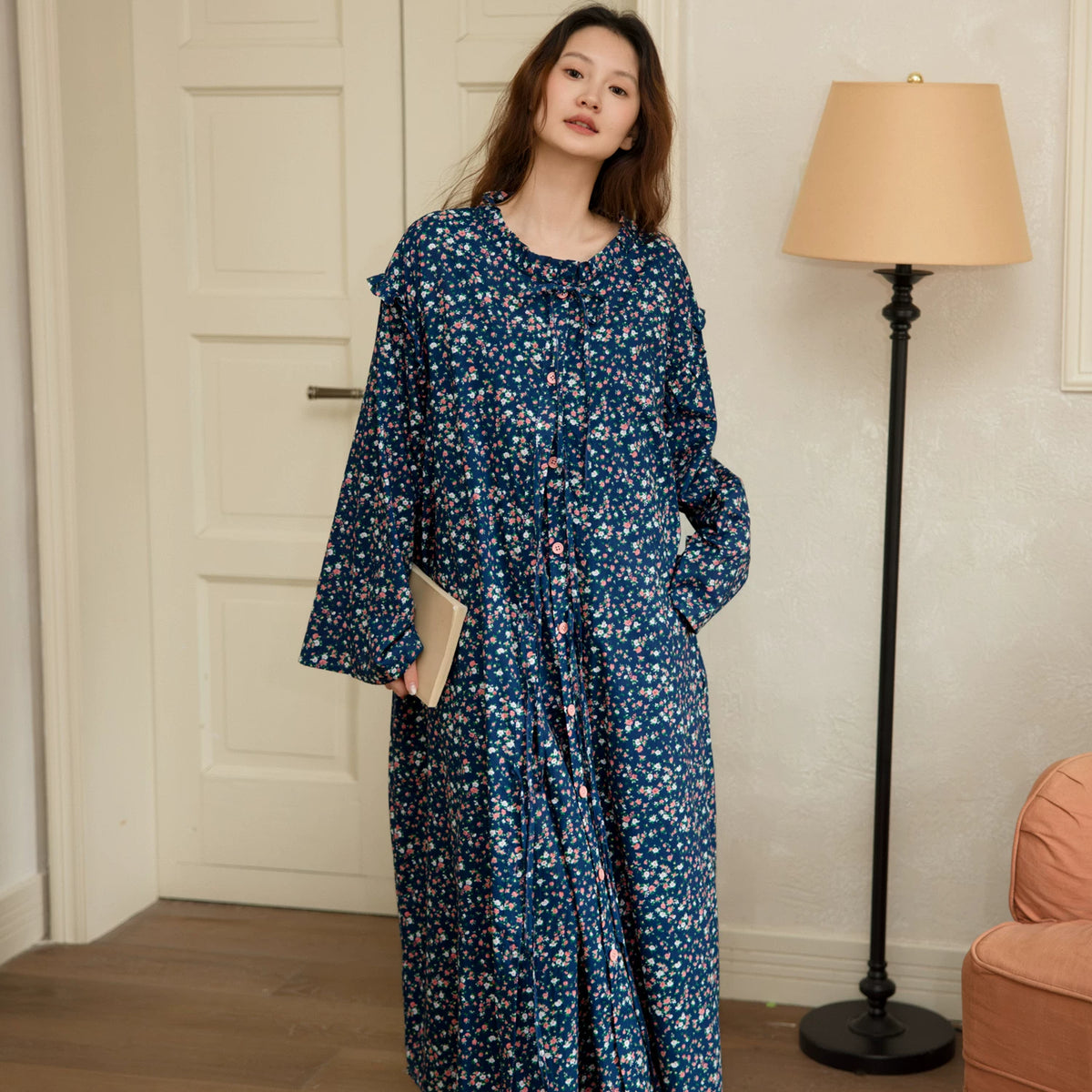 Vintage Floral Cotton Sleepwear | Robe or Slip Nightdress | Lian