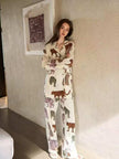 Leopard Lyocell Cardigan | Long-Sleeve Lounge Layer | Lian