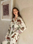 Leopard Lyocell Cardigan | Long-Sleeve Lounge Layer | Lian