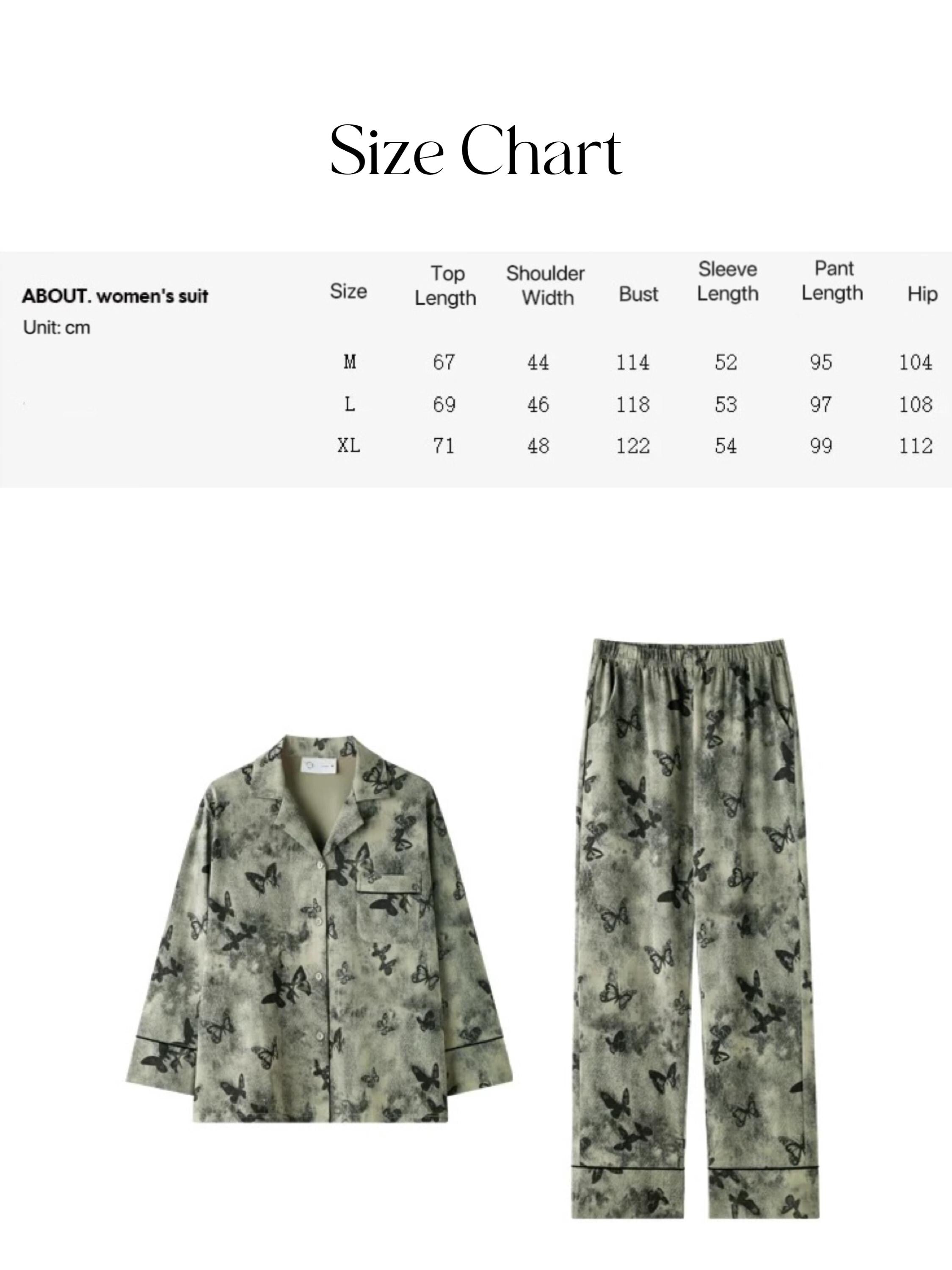 Butterfly Print Cotton Pyjama Set: Oriental Button-Up Loungewear