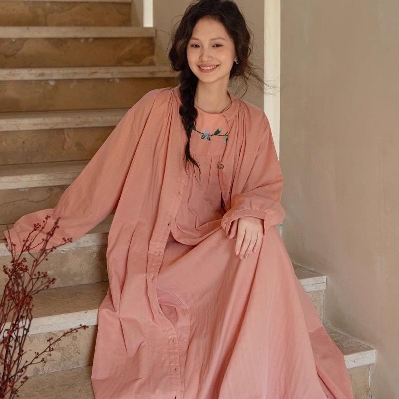 cotton robe nightgown set
2 piece loungewear set
boho sleepwear for women
robe and dress pyjama set
women’s embroidered nightdress
modest loungewear cotton
gift for mom sleepwear
fringe hem nightgown robe
soft cotton sleep dress
robe with pockets and buttons
maternity robe and gown
summer cotton lounge set
bridesmaid getting ready robe