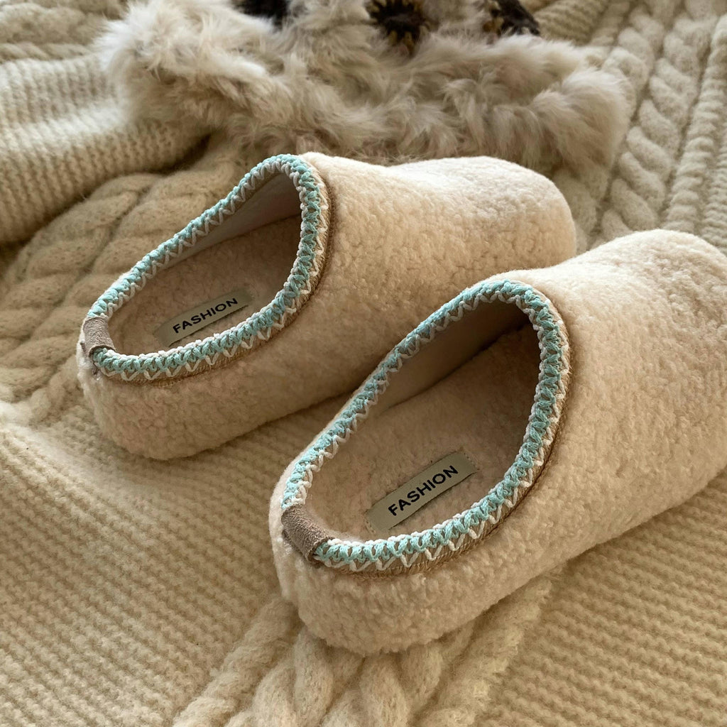Wool Blend Slippers Women | Cozy Fleece Winter Home Shoes