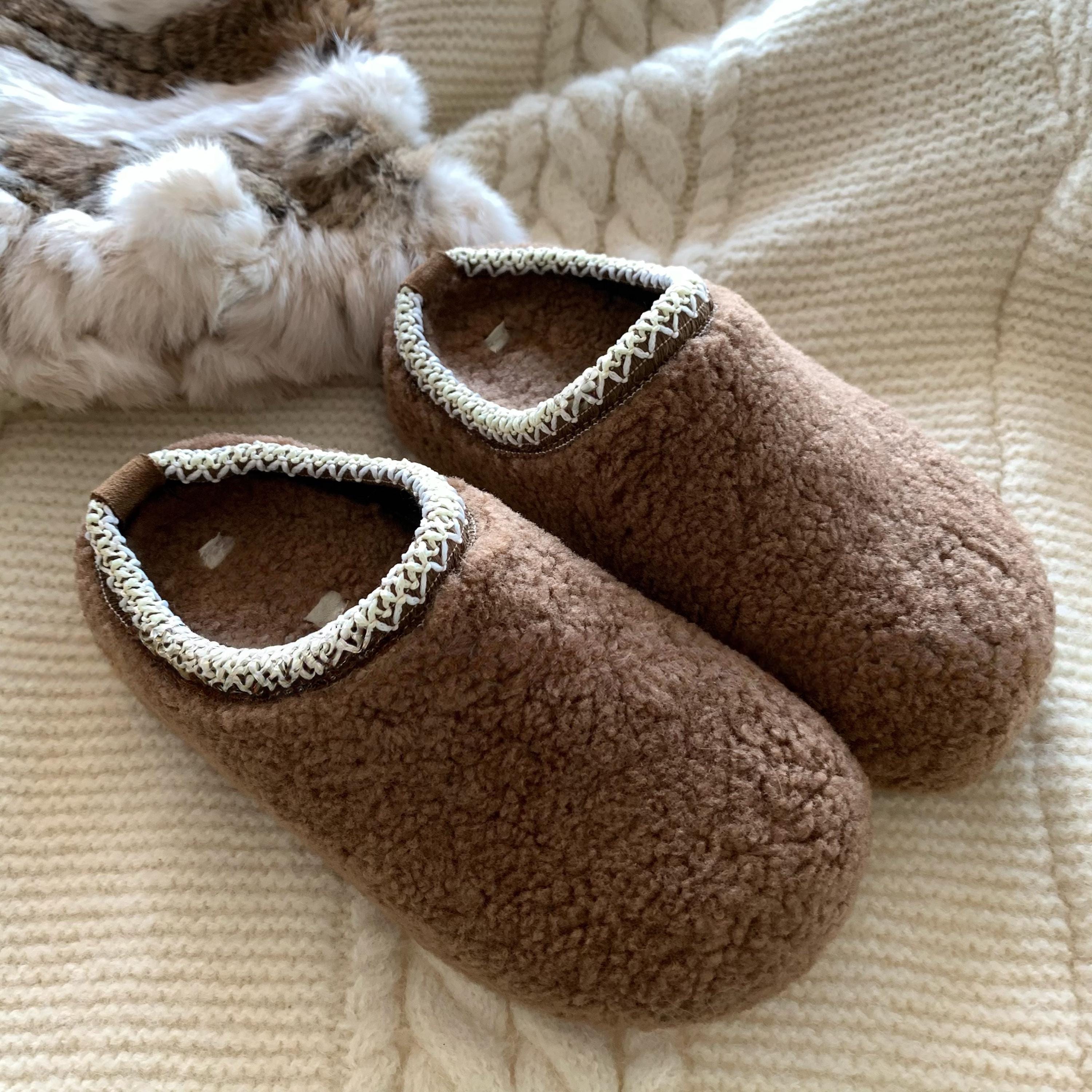 Wool Blend Slippers Women | Cozy Fleece Winter Home Shoes