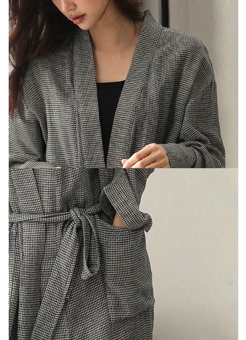 Gauze Cotton Robe Set | Minimalist Kimono Loungewear