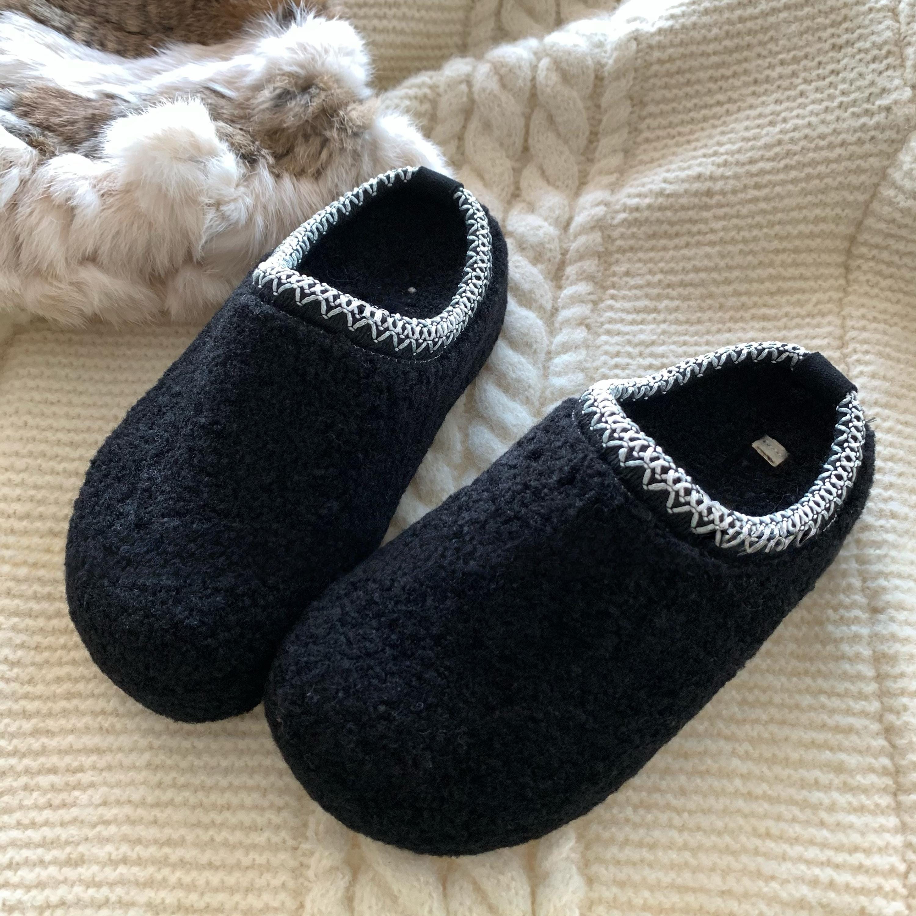 Wool Blend Slippers Women | Cozy Fleece Winter Home Shoes