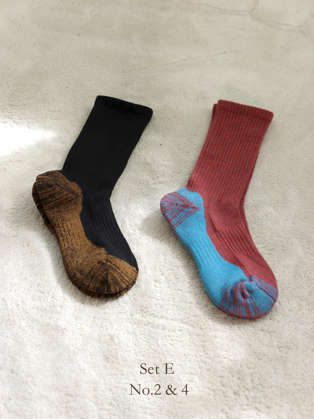 Merino Wool Thermal Socks 2Pairs Pack – Boot/Ski/Slipper Socks, Cushioned Terry Lined, Soft Breathable Warm Slipper Socks for Men and Women