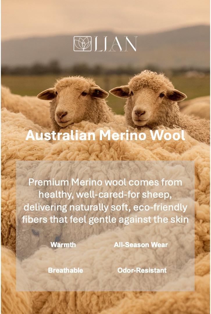 Merino Wool Thermal Socks 2Pairs Pack – Boot/Ski/Slipper Socks, Cushioned Terry Lined, Soft Breathable Warm Slipper Socks for Men and Women