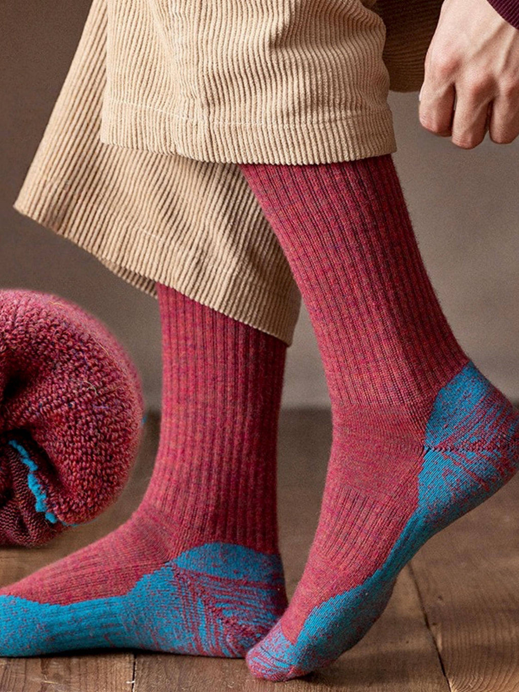 Merino Wool Socks Gift Pack, Thermal Slipper Socks, Alpaca Socks for Men and Women, Cushioned Terry Lined