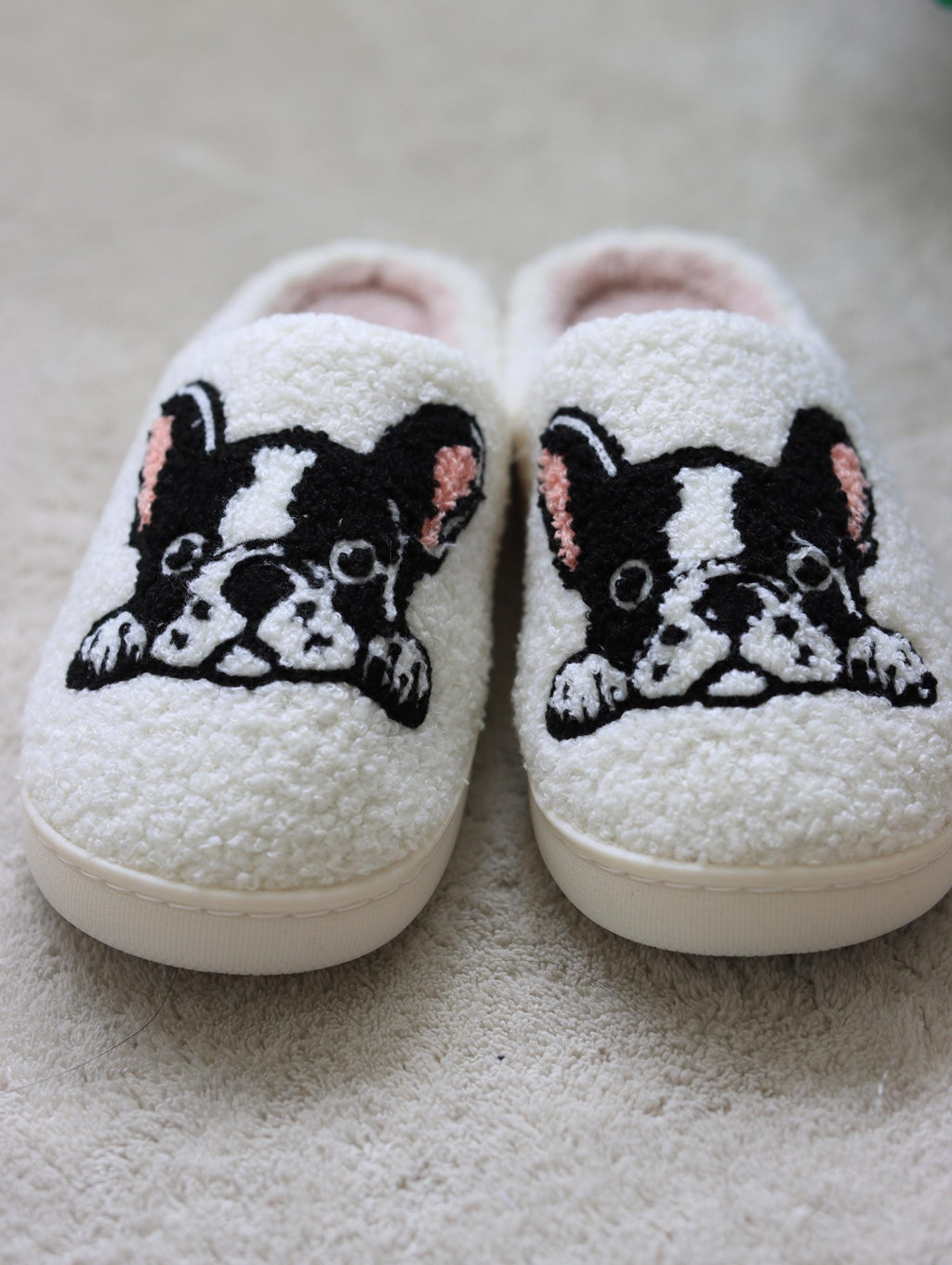 Funny Animal Slippers for Family | Cozy Fleece Dog Cat Slippers | Christmas Gift for Pet Lovers