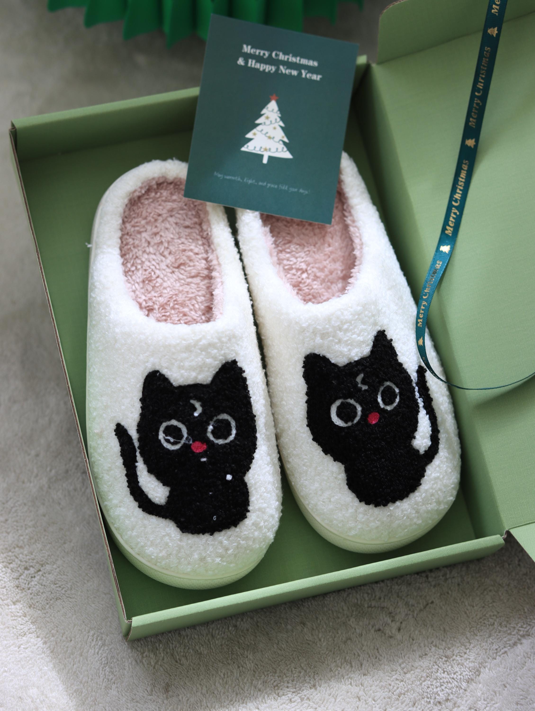 Funny Animal Slippers for Family | Cozy Fleece Dog Cat Slippers | Christmas Gift for Pet Lovers