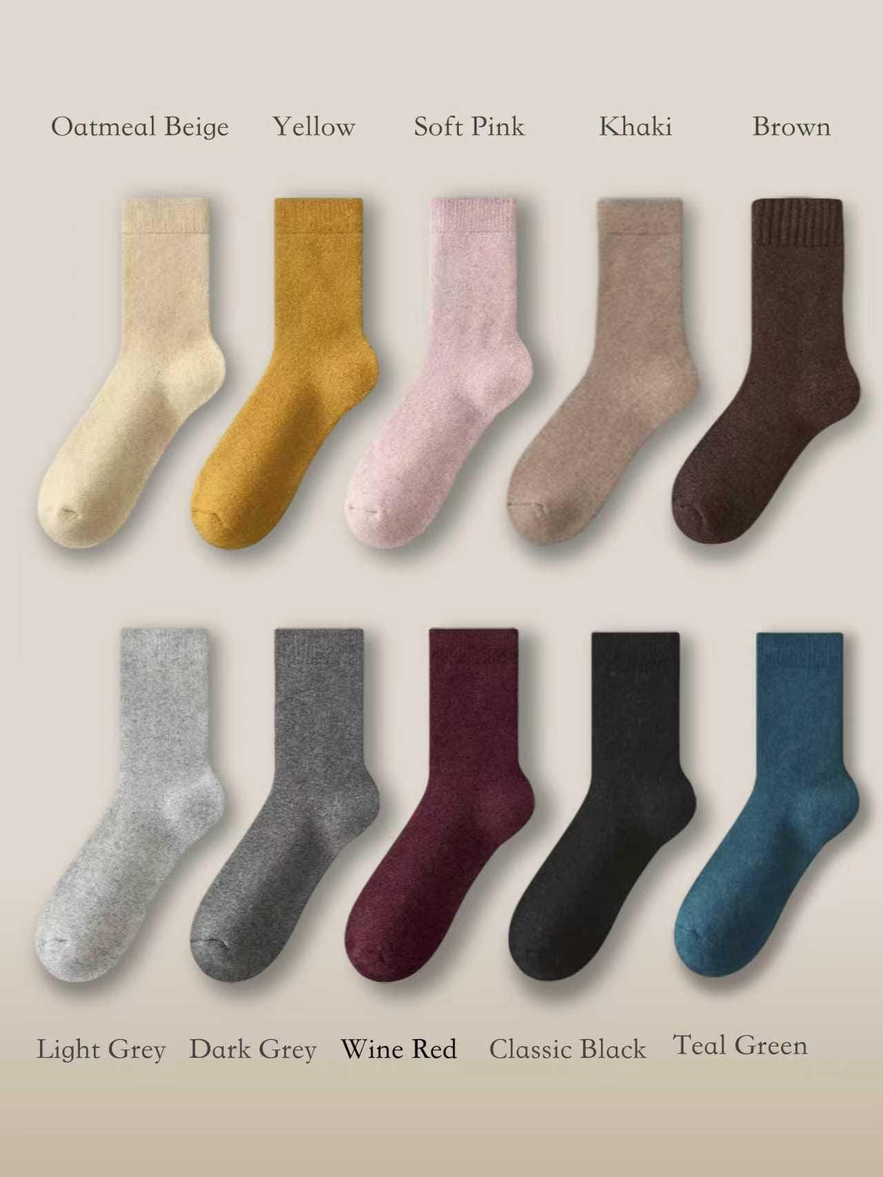 Australian Merino Wool Everyday Socks | Warm Breathable Winter Socks for Daily Wear | Soft Socks for Home & Outdoors | Individually Wrapped