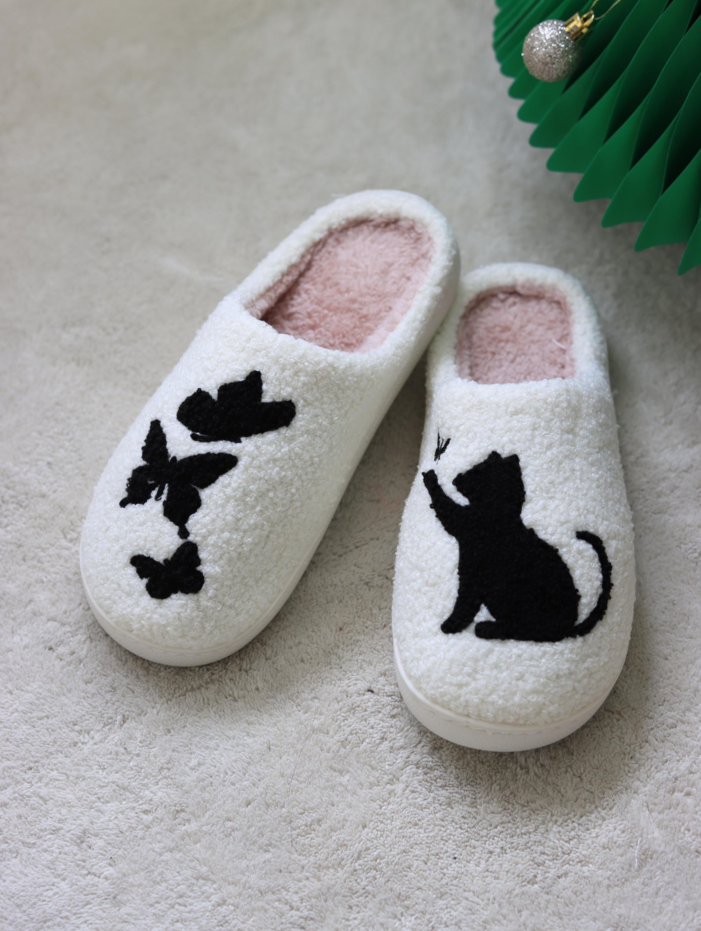 Funny Animal Slippers for Family | Cozy Fleece Dog Cat Slippers | Christmas Gift for Pet Lovers