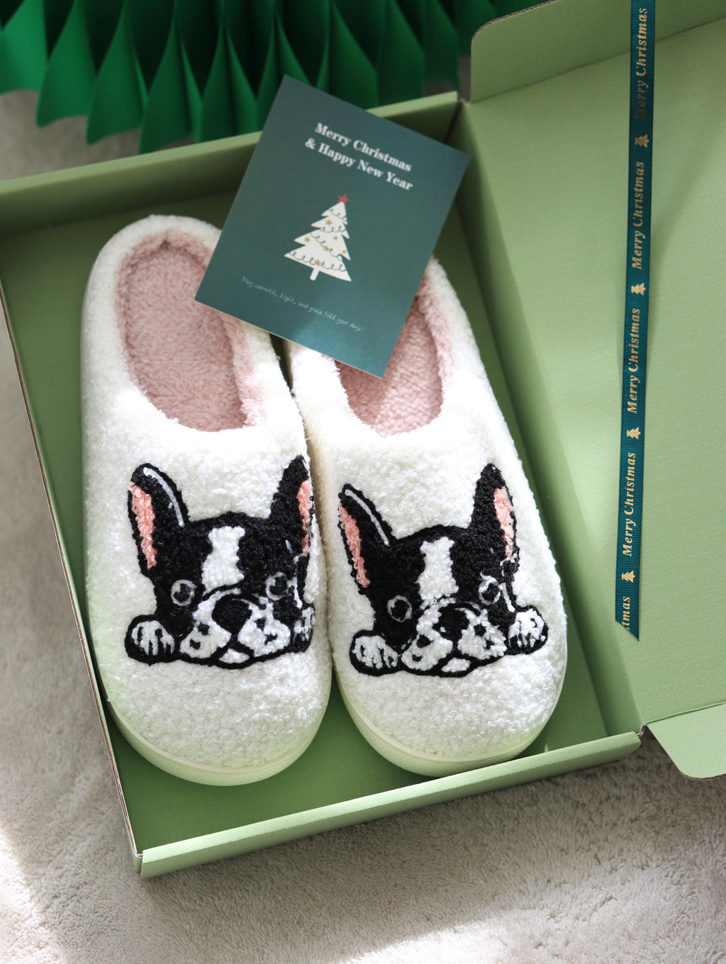 Funny Animal Slippers for Family | Cozy Fleece Dog Cat Slippers | Christmas Gift for Pet Lovers