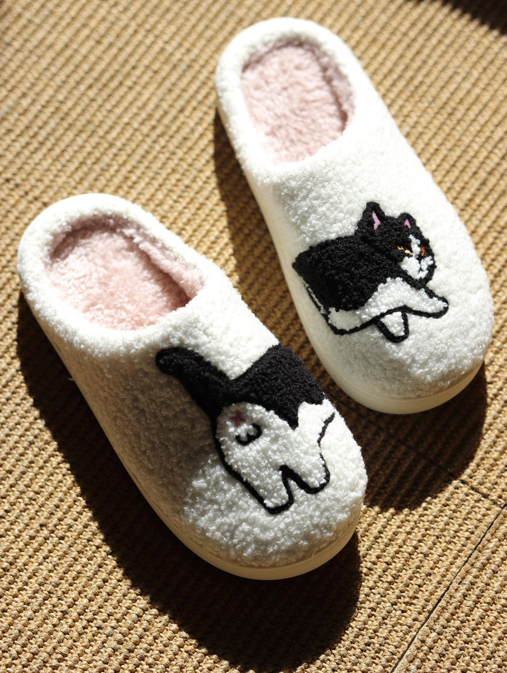 Funny Animal Slippers for Family | Cozy Fleece Dog Cat Slippers | Christmas Gift for Pet Lovers