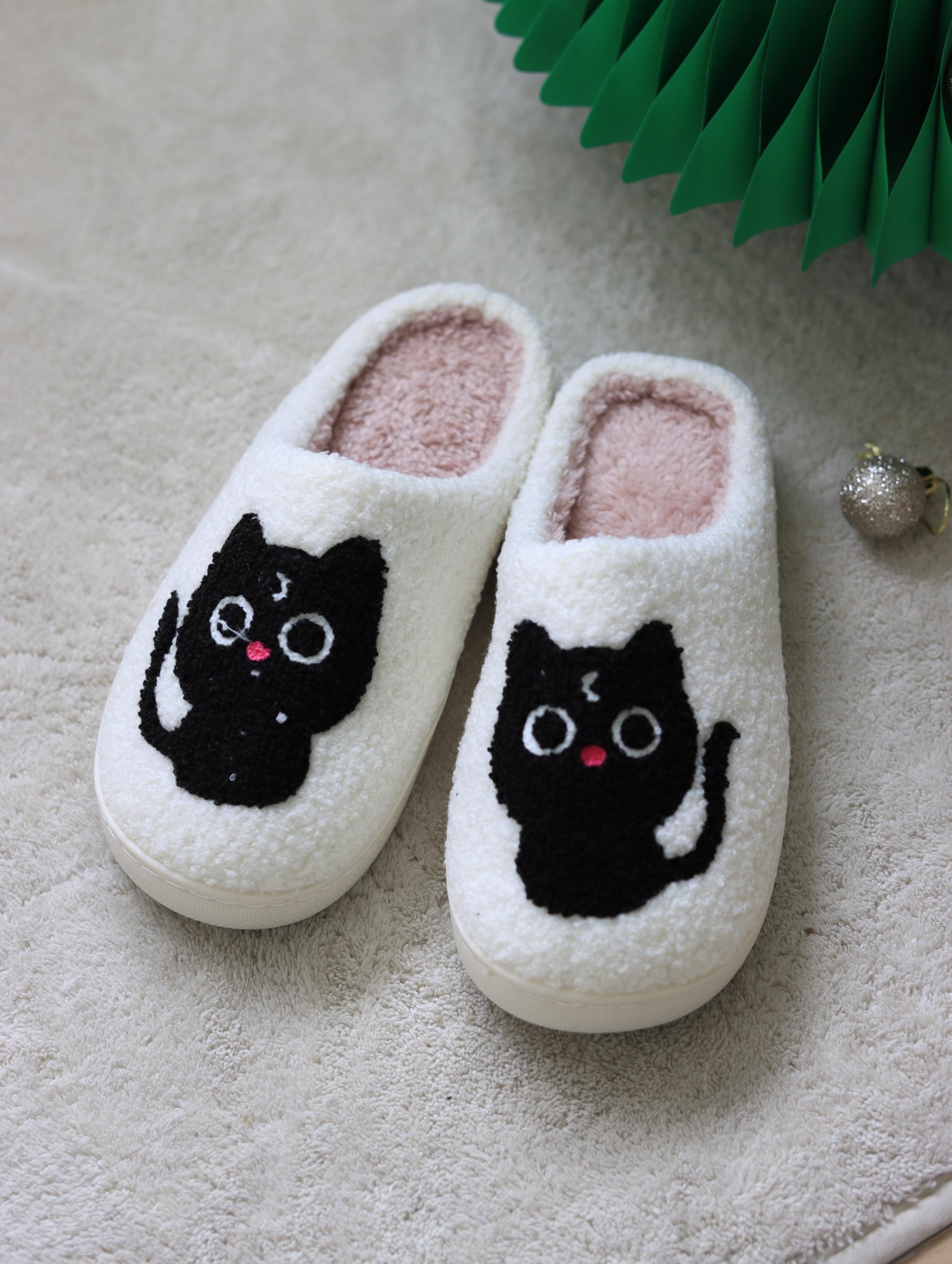 Funny Animal Slippers for Family | Cozy Fleece Dog Cat Slippers | Christmas Gift for Pet Lovers