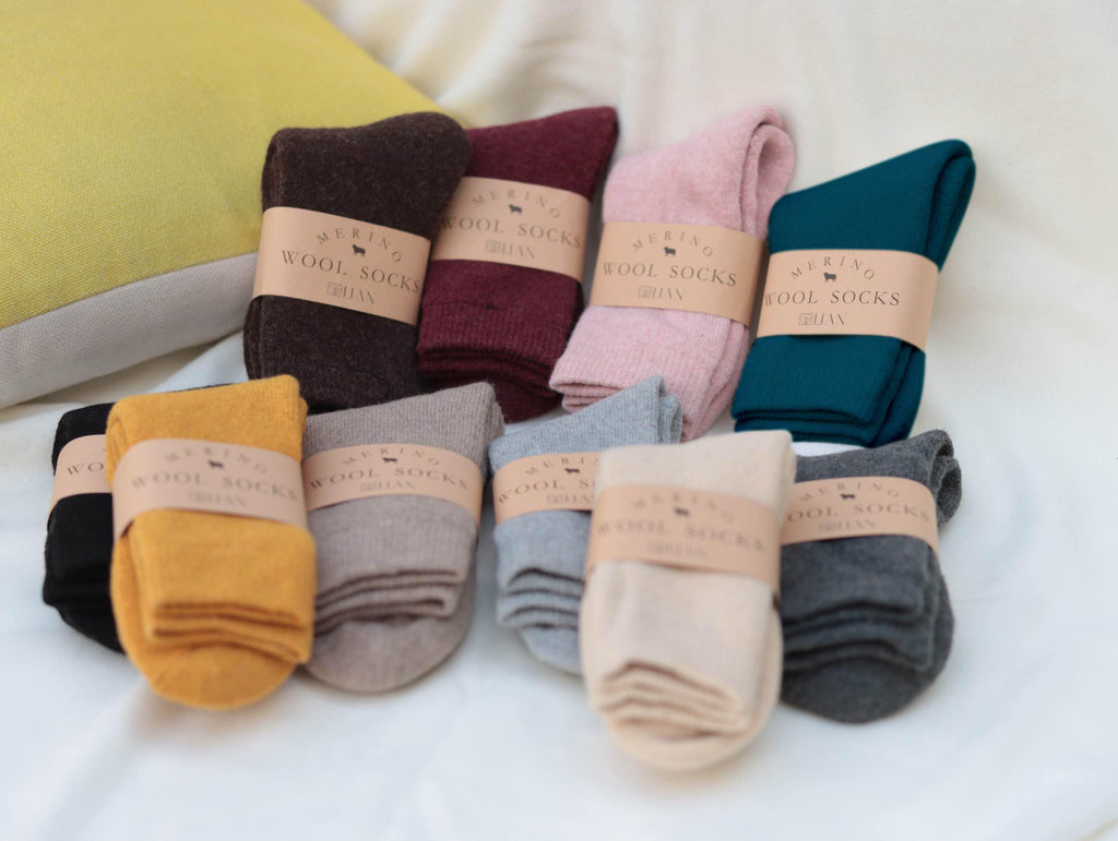 Australian Merino Wool Everyday Socks | Warm Breathable Winter Socks for Daily Wear | Soft Socks for Home & Outdoors | Individually Wrapped