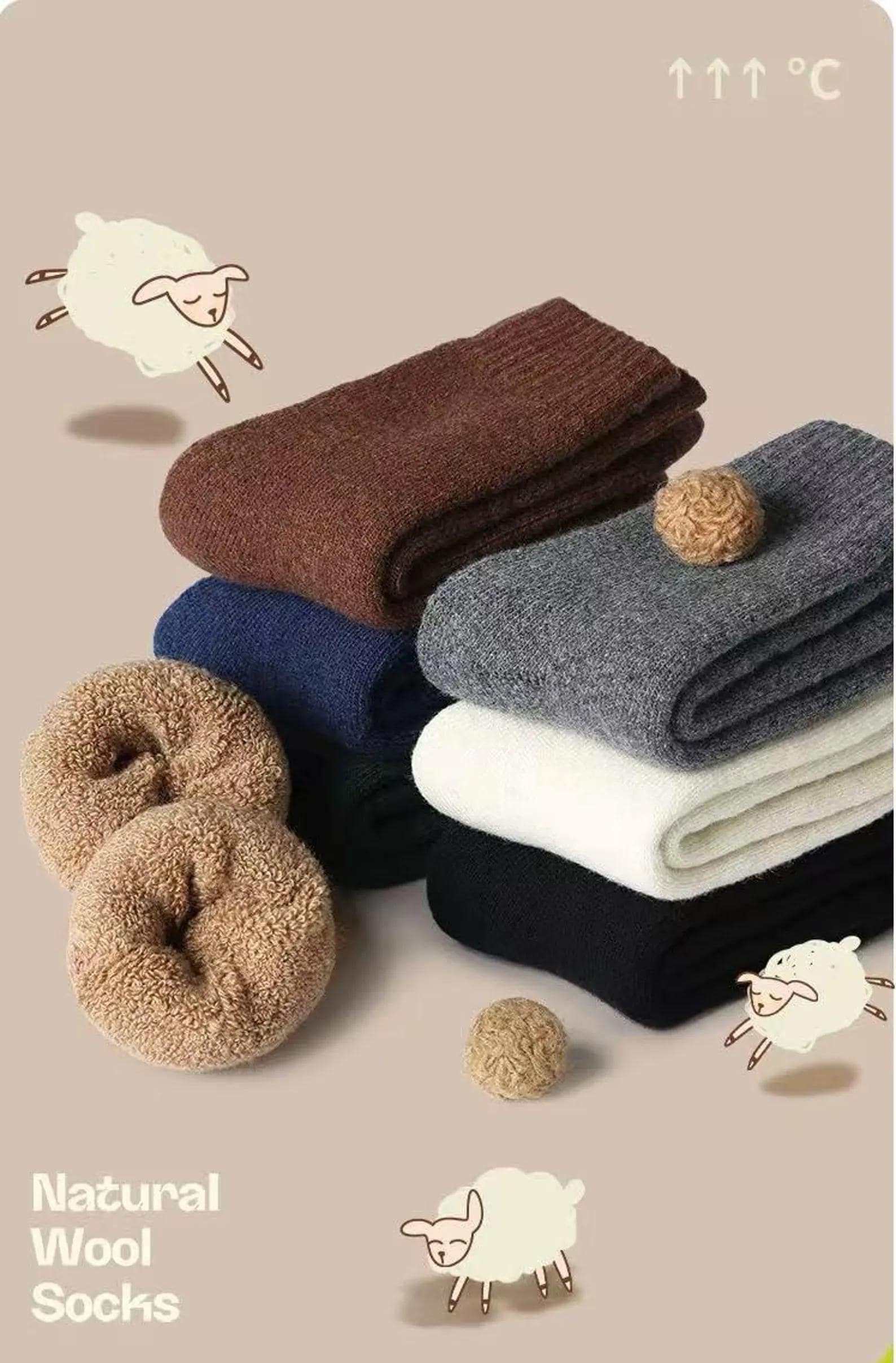 98% Merino Wool Socks Gift Box | Ultra Soft & Warm | Gift Box Set for Men and Women | Thermal Socks | Valentine Gift for Him