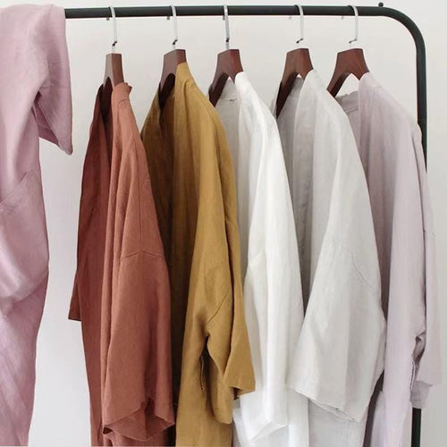 100% Linen Kimono Robe for Women | Washed Linen Dressing Gown | Lightweight Summer Bathrobe | Japnese Loungewear | 6 Colours