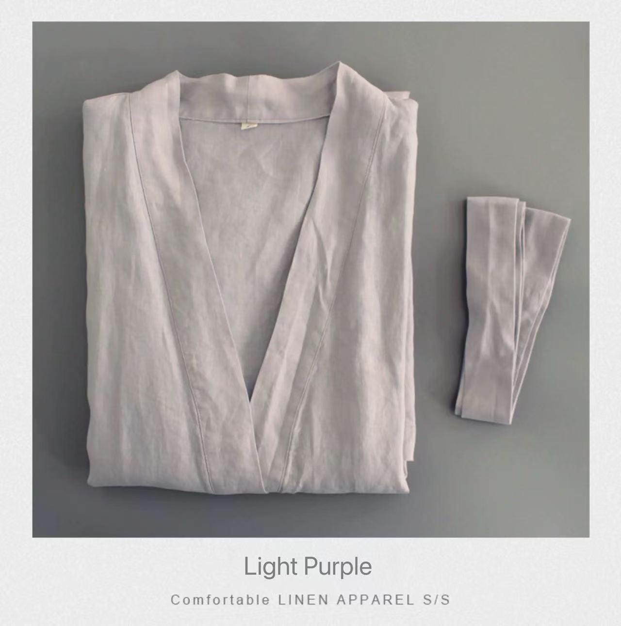 100% Linen Kimono Robe for Women | Washed Linen Dressing Gown | Lightweight Summer Bathrobe | Japnese Loungewear | 6 Colours