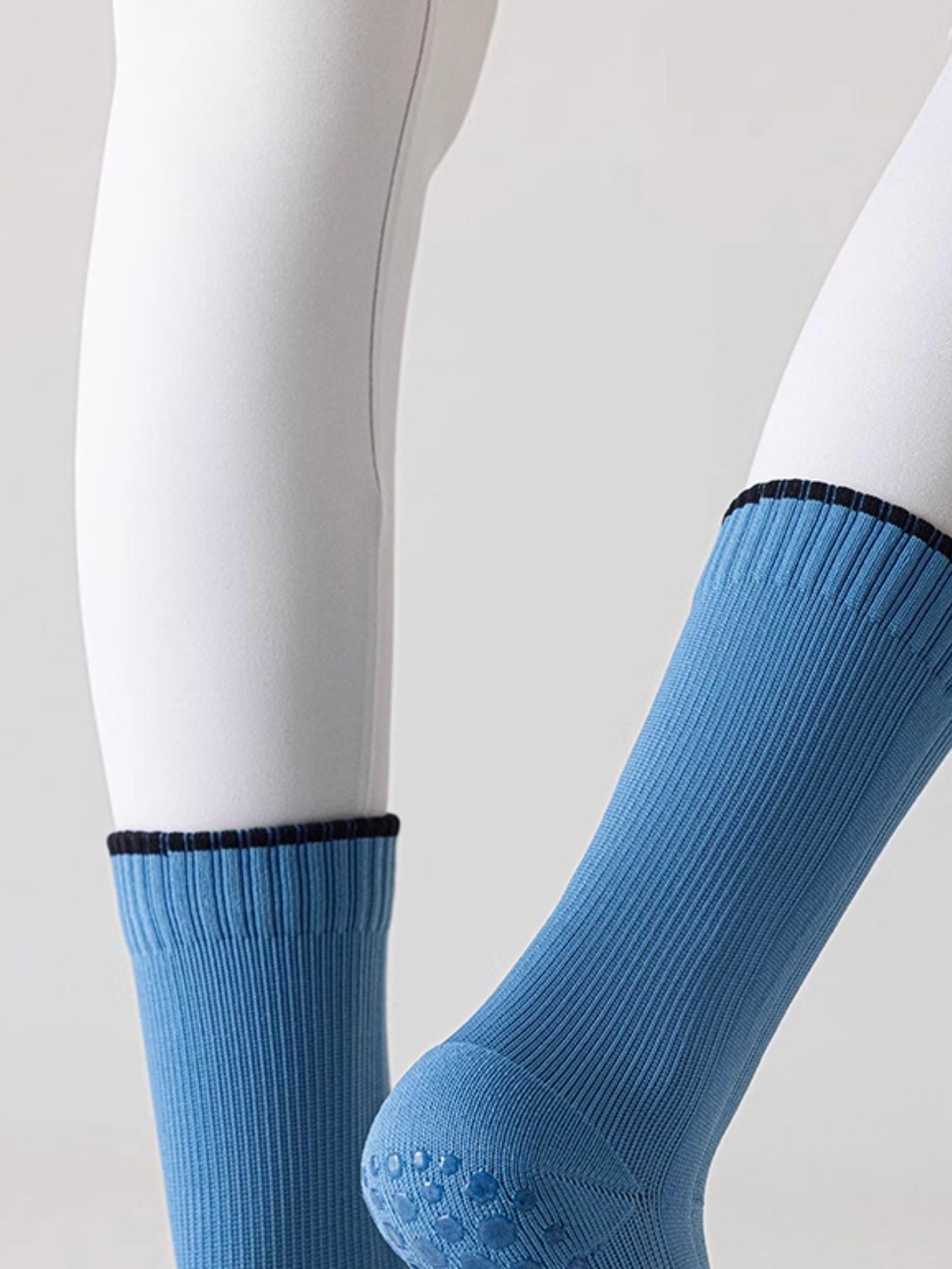 Pilates Grip Socks, Yoga Non Slip Sticky Socks, Barre Crew Socks, Workout Socks For Women, 6 Colour Options
