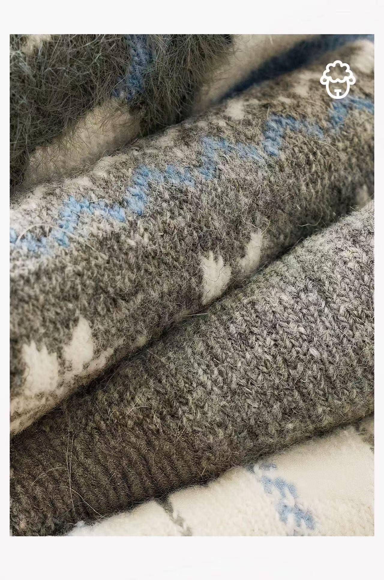 Lian Loungewear natural Merino wool and cotton blend socks gift box with colorful alpaca wool socks for girls, Christmas stocking fillers