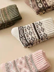 Set of three Scandinavian Merino Wool Socks by Lian Loungewear in a gift box, featuring cozy, warm, and stylish wool sock designs.
