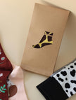 Cotton blend funny mismatched socks by Lian Loungewear featuring animal and graphic designs in a gift box set.