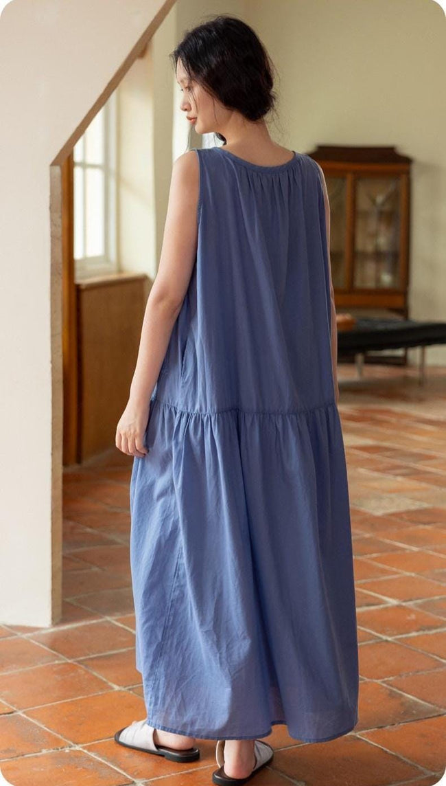 Lian Loungewear bamboo cotton loungewear dress and pants set, comfortable and stylish for relaxed wear.