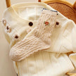 Lian Loungewear vintage floral knit wool socks in a gift box, cozy winter crew style, cotton blend, ideal for Mother’s Day.