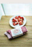 Lian Loungewear organic cotton crew socks set with fruit plant-dyed grape design, UK size 3-7, two pairs.