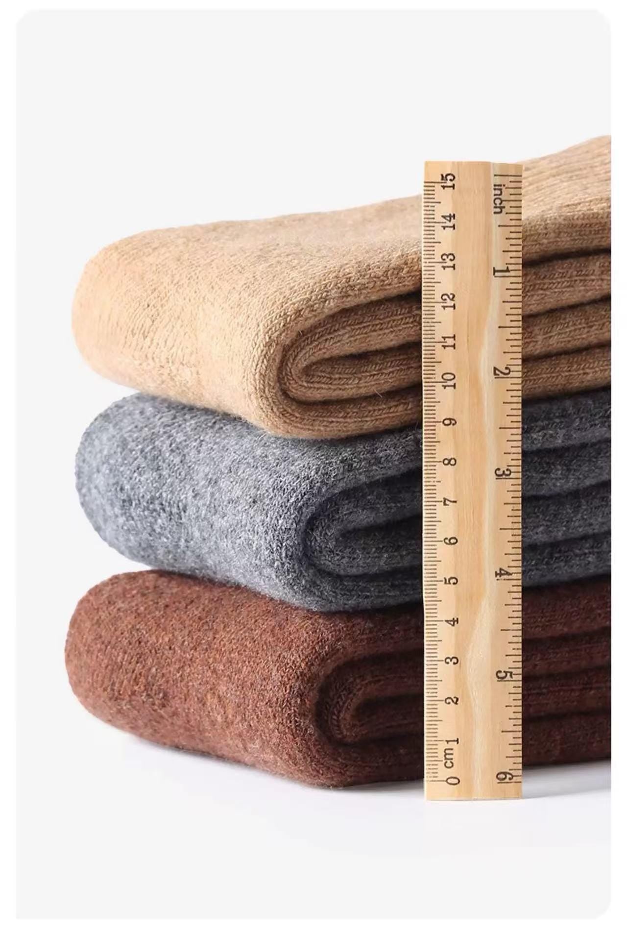 Lian Loungewear 98% Merino Wool Socks gift box, grey, ultra-soft, warm thermal winter socks for men and women, individually wrapped.